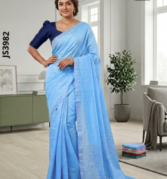 Light Blue Handloom Silk Saree JS3982 Light Blue Handloom Silk Saree JS3982