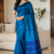 Blue Handloom Silk Saree JS4323