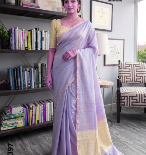 Lavender Handloom Silk Saree JS4397 Lavender Handloom Silk Saree JS4397