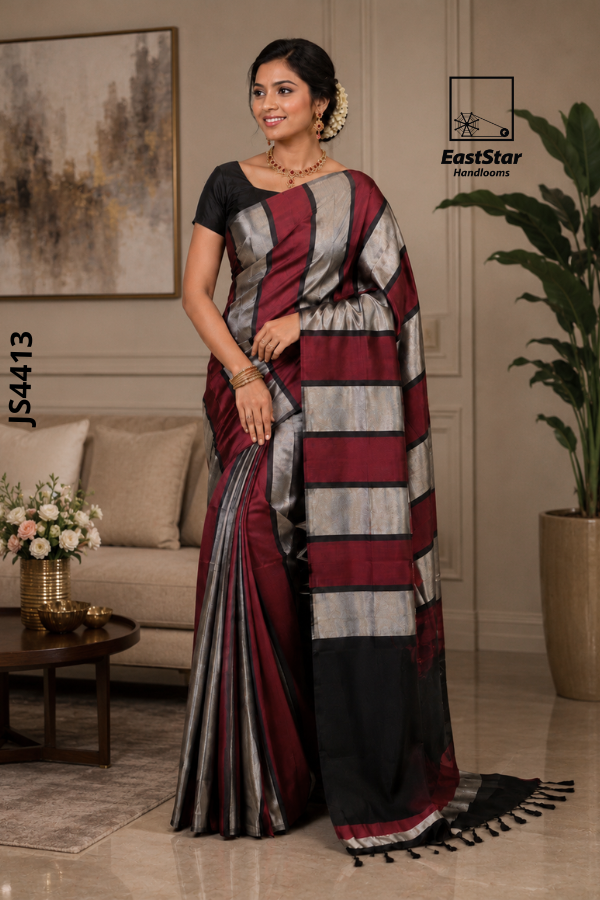 Multi Colour Handloom Silk Saree JS4413 Multi Colour Handloom Silk Saree JS4413