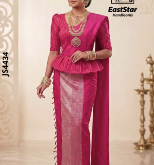 Magenta  Handloom Silk Saree JS4434