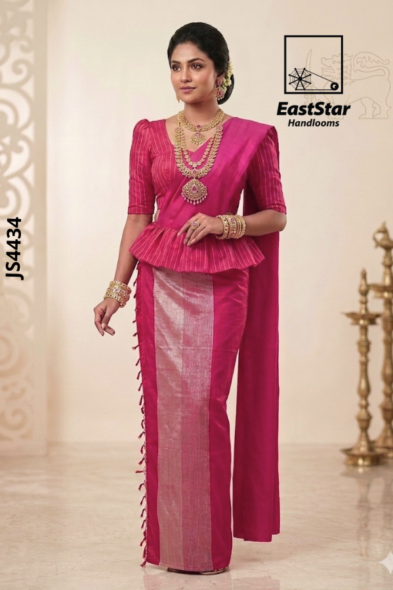 Magenta  Handloom Silk Saree JS4434