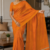 Bright Orange Shade Handloom Silk Saree JS4455