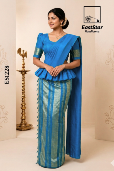Royal Blue Exclusive Handloom Silk Saree ES1228