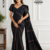 Black Handloom Cotton Saree BC1930