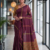 Deep Plum Handloom cotton Saree BC2068