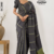 Charcoal Grey Handloom Cotton Saree BC2085