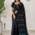 Black Handloom Cotton Saree BC2086