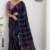 Navy Blue Handloom Cotton Saree BC2317