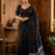 Black  Handloom Cotton Saree BC2394