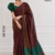 Deep Marron  Handloom Cotton  Saree DC3734