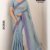 Grayish-Blue Handloom Cotton Saree DC3535