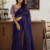 Dark Purple Blue Handloom Cotton Saree DC3589