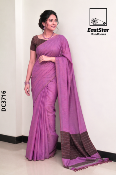 Pink Handloom Cotton Saree DC3716
