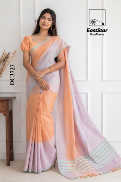 Colour Full Handloom Cotton Saree DC3727