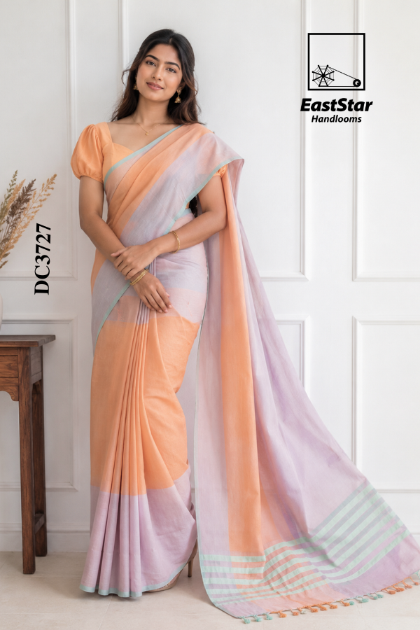 Colour Full Handloom Cotton Saree DC3727