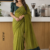 Olive Green Handloom Cotton Saree DC3747