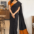 Black coffee Brown Handloom Cotton Saree DC3750