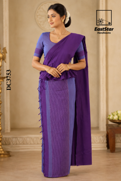 Purple Handloom Cotton Saree DC3753