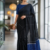 Black  Handloom cotton Saree DC3761