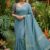 Slate-Blue Handloom Cotton Saree DC3769