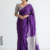 Purple  Handloom Cotton Saree DC3772