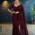 Marron  Handloom cotton Saree DC3773