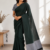 Deep Forest Green Handloom Cotton Saree DC3797