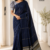 Navy Blue Handloom Cotton Saree DC3806