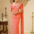 Coral Peach Embroidery cotton Saree EMC2234