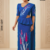 Blue Embroidery Cotton Saree EMC2237