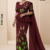 Marron  Embroidery Cotton Saree EMC2240