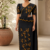Black Embroidery Cotton Saree EMC2243