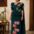 Deep  Green  Embroidery Cotton Saree EMC2244