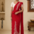 Red Embroidery Silk Saree EMS2034