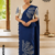 Royal Navy Blue Embroidery Silk Saree EMS2036