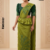 Olive Green Embroidery Silk Saree EMS2037