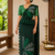 Dark Green Embroidery Silk Saree EMS2038