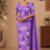 Lavender Purple  Embroidery Silk Saree EMS2041