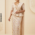 Ivory Cream  Embroidery Rayon Saree EMS2031