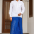 Blue  SAPTA Handloom  Embroidery Cotton Sarong EMSA2047