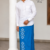 Light Blue  SAPTA Handloom  Embroidery Cotton Sarong EMSA2049