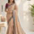 Beige-Gold Indian Wedding Saree GAN070
