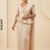 Ivory Cream  Embroidery Rayon Saree EMS2031
