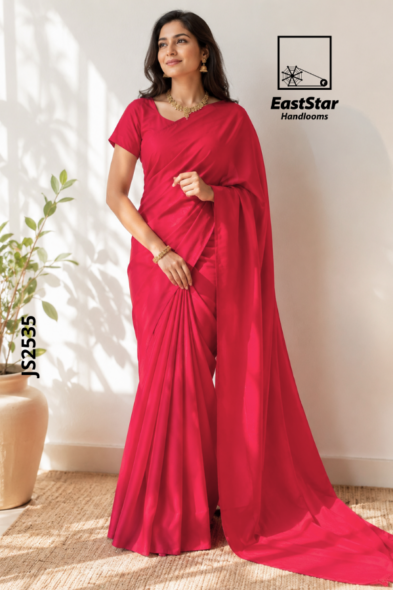 Magenta Handloom Silk Saree JS2535