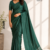 Deep Green  Handloom Silk Saree JS3598