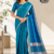 Peacock Blue Handloom Silk Saree JS3885