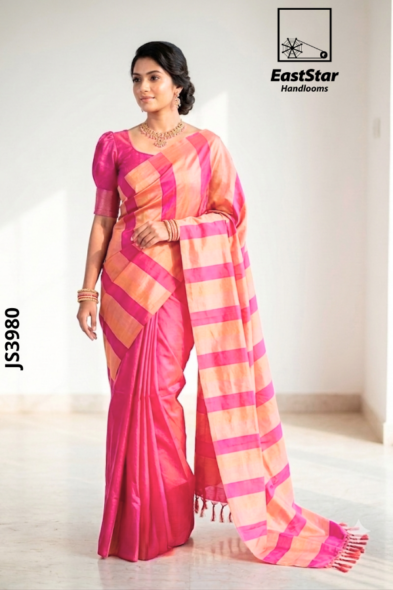 Magenta Handloom Silk Saree JS3980