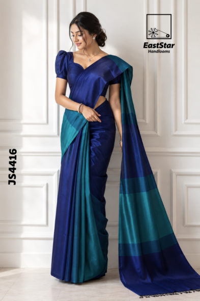 Royal Blue Handloom Silk Saree JS4616
