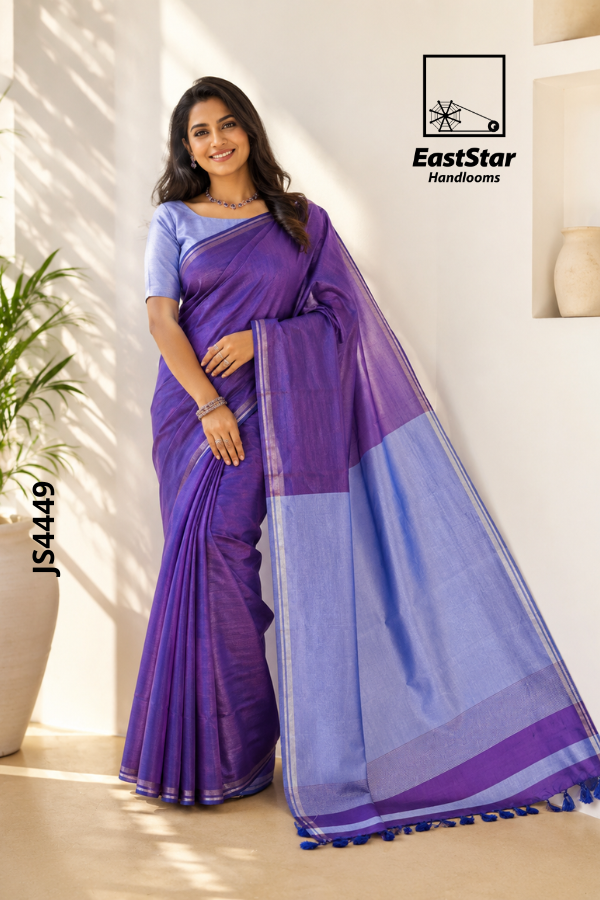 Purple Handloom Silk Saree JS4449 Purple Handloom Silk Saree JS4449